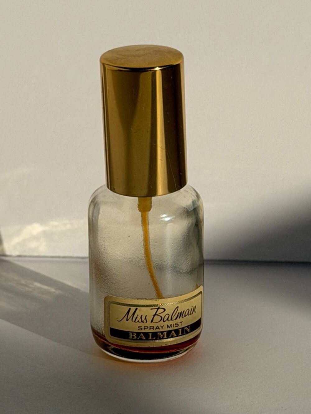 Miss Balmain Spray Mist 1 oz Nearly Empty Collectible Bottle Vintage